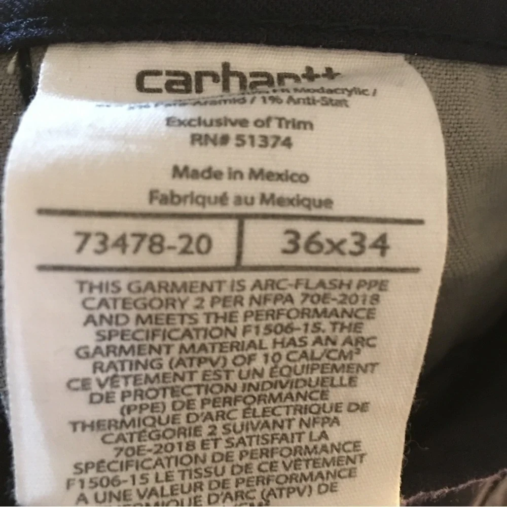 Carhartt flame resistant
